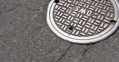 manhole, city, street