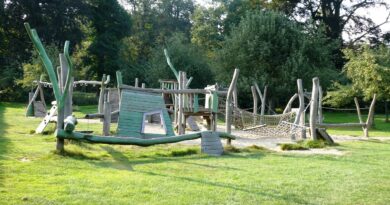 children's playground, children, toys, nature, wood