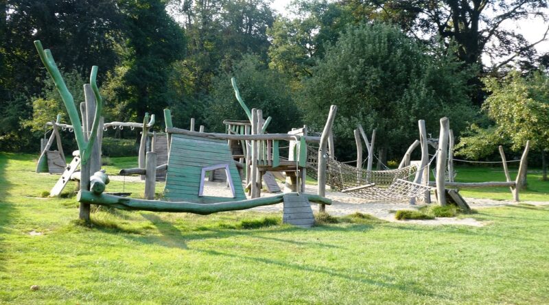 children's playground, children, toys, nature, wood